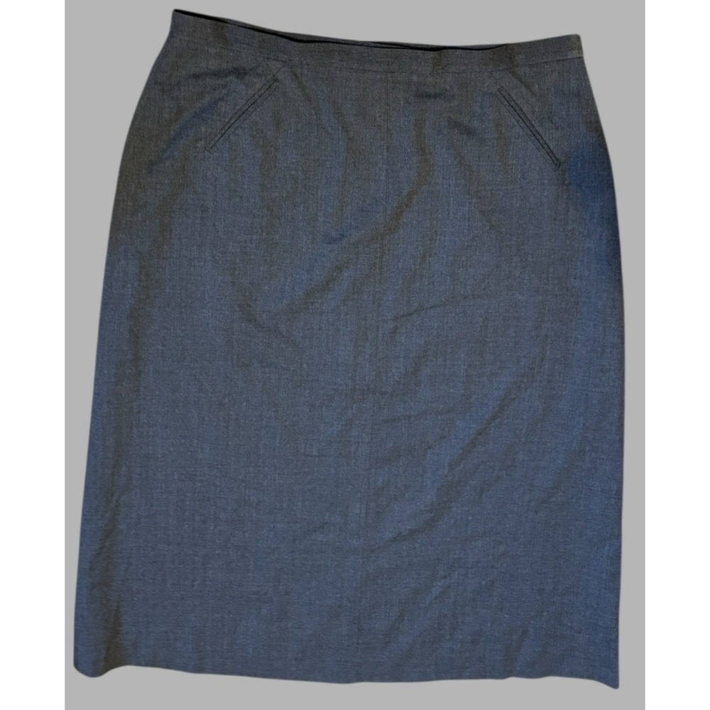 Talbots Skirt Womens 20W Plusโ Gray Wool Stretch A Line Office Career Work